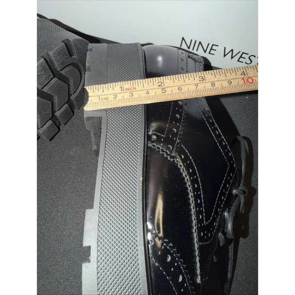 9 West Women's Brogues Patent Leather Wing Tip Platform Derby Shoe Sz 8.5 NIB - Picture 8 of 9